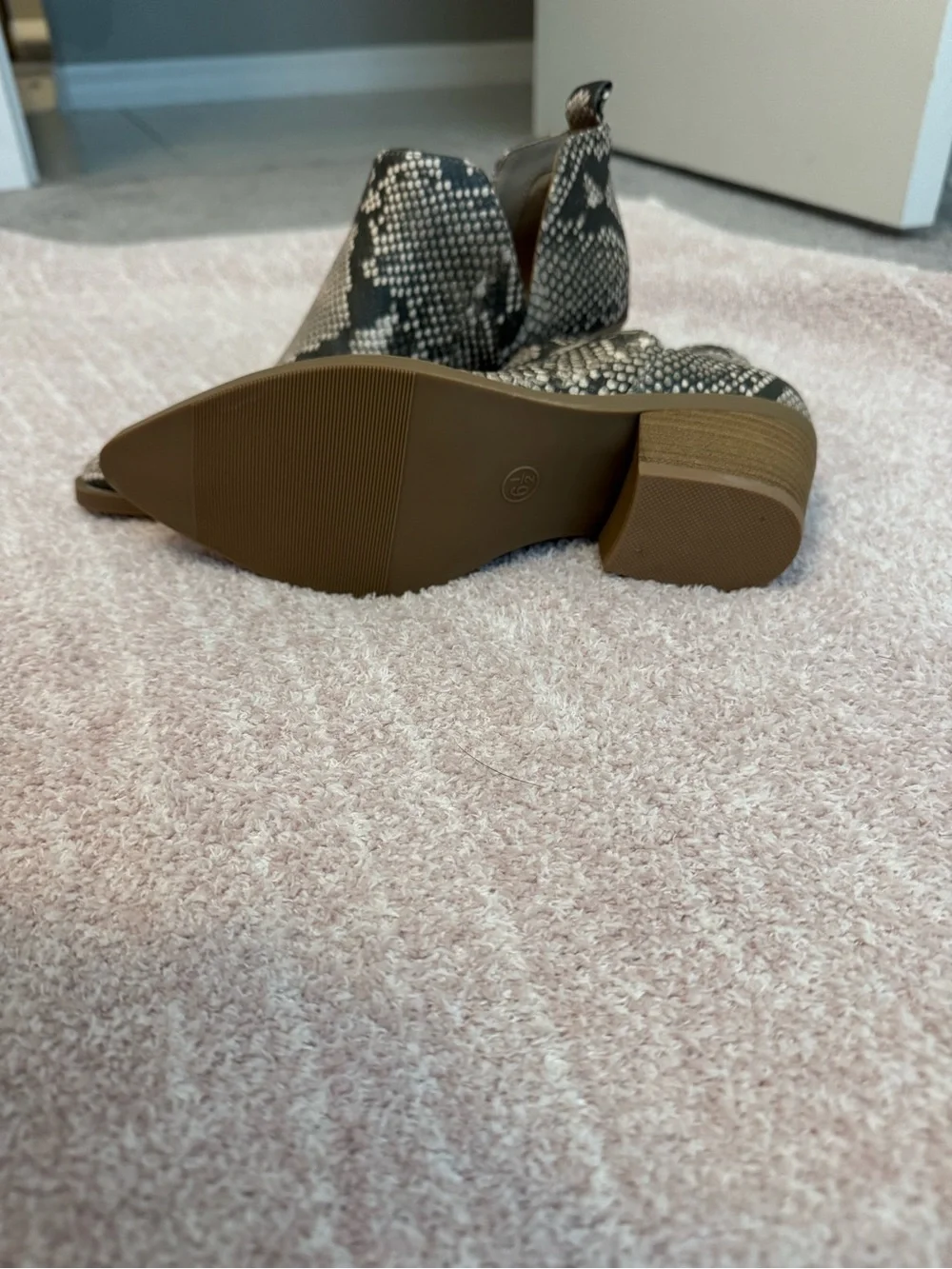 Universal Thread Cari Snake Print Cut Out Ankle Booties